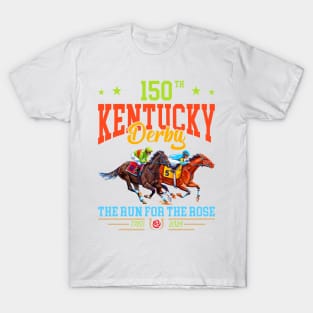 Licensed Kentucky Derby 150th 2024 Run Gift For Men Women T-Shirt